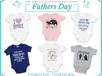 Daddy + me holding hands personalised baby bodysuit
