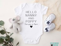 Hello baby personalised pregnancy announcement, See you soon custom baby reveal for Grandparents, Daddy, friends & family