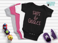 Shits & Giggles funny baby bodysuit, Australian sizes from newborn to toddler