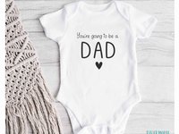 You're going to be a Daddy personalised pregnancy announcement baby bodysuit, Custom reveal for Dad, Grandparents, Aunties, Uncles & family
