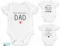 You're going to be a Daddy personalised pregnancy announcement baby bodysuit, Custom reveal for Dad, Grandparents, Aunties, Uncles & family