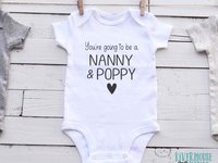 You're going to be a Daddy personalised pregnancy announcement baby bodysuit, Custom reveal for Dad, Grandparents, Aunties, Uncles & family