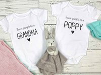 You're going to be a Daddy personalised pregnancy announcement baby bodysuit, Custom reveal for Dad, Grandparents, Aunties, Uncles & family