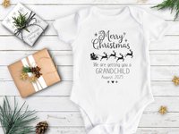 Merry Christmas we are getting you a grandchild personalised pregnancy announcement