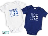 Crazy Cat Baby bodysuit, funny feline pet paws romper, Custom kitty lovers gift