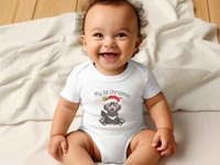 Tassie Devil First Christmas personalised baby bodysuit, Cute Australian animals Xmas gift