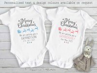 Merry Christmas we are getting you a grandchild personalised pregnancy announcement