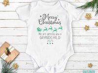 Merry Christmas we are getting you a grandchild personalised pregnancy announcement