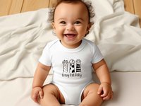 Crazy Cat Baby bodysuit, funny feline pet paws romper, Custom kitty lovers gift