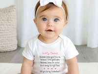 Will you be my Godparents, Godmother, Godfathern personalised proposal baby bodysuit, Christening announcement