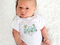 Born in 2025 welcome to the world personalised baby bodysuit, Going home outfit, custom pregnancy announcement, Newborn Aussie photo reveal