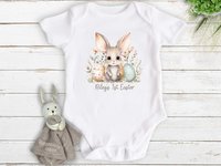 Australian bilby first Easter baby bodysuit, Personalised little Aussie animal romper