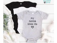 Personalised baby love bodysuit, My aunty, uncle, grandparents love me, Customise name to suit your family