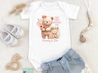 Personalised Mama & baby bear first Mothers day bodysuit, Custom gift for mum and bubs