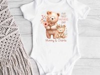 Personalised Mama & baby bear first Mothers day bodysuit, Custom gift for mum and bubs