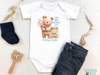 Personalised Mama & baby bear first Mothers day bodysuit, Custom gift for mum and bubs