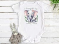 First Mothers Day Mummy & baby elephants personalised onesie