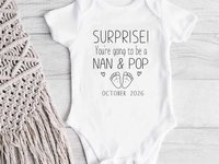 Surprise baby pregnancy announcement, Personalised reveal for Grandparents, Daddy, Aunty, Uncle & family