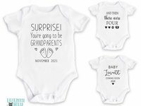Surprise baby pregnancy announcement, Personalised reveal for Grandparents, Daddy, Aunty, Uncle & family