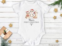 First Aussie Christmas Animals Personalised Baby Bodysuit
