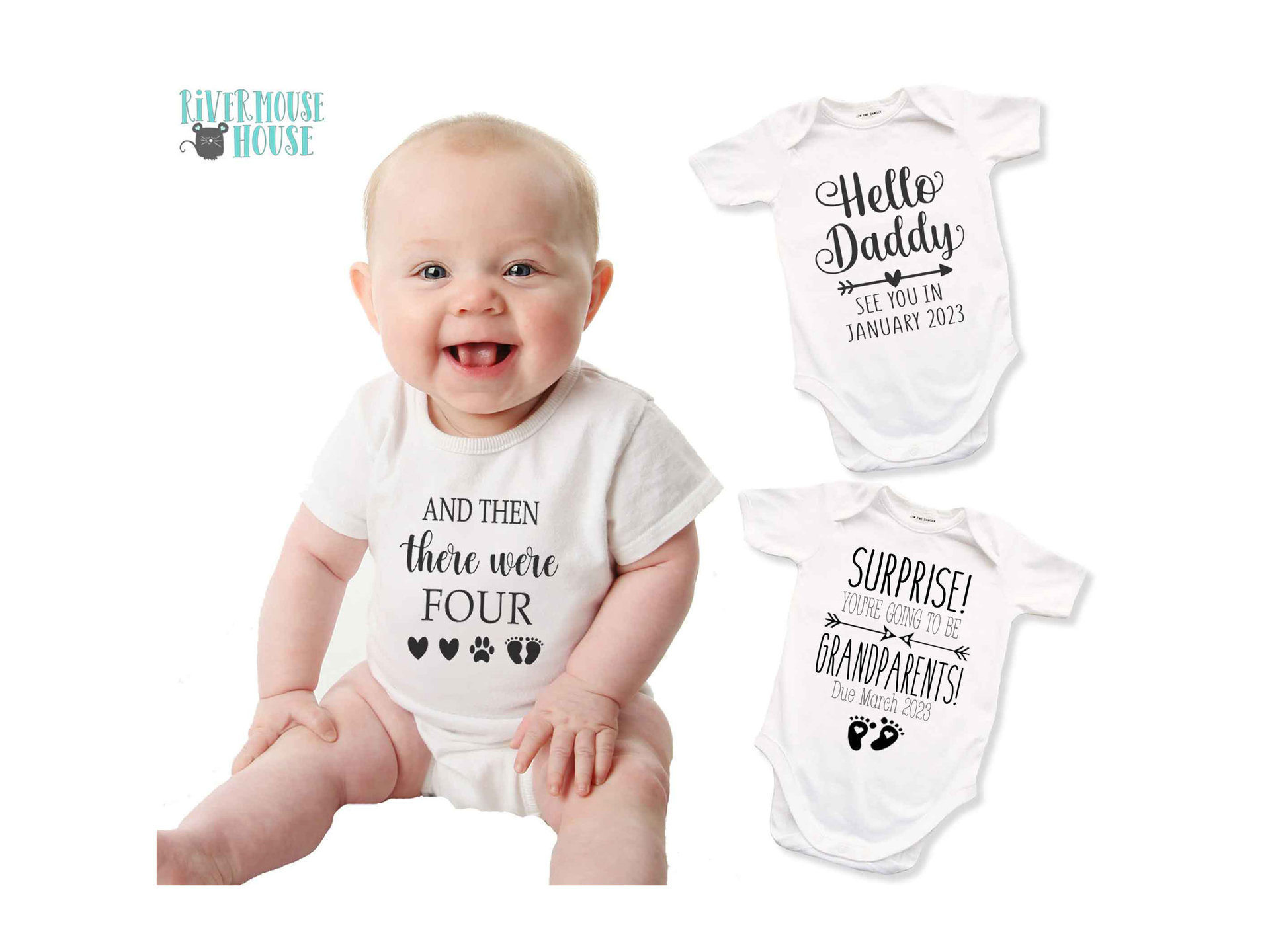 And then there were...personalised baby pregnancy announcement, custom newborn birth & gender reveal onesies
