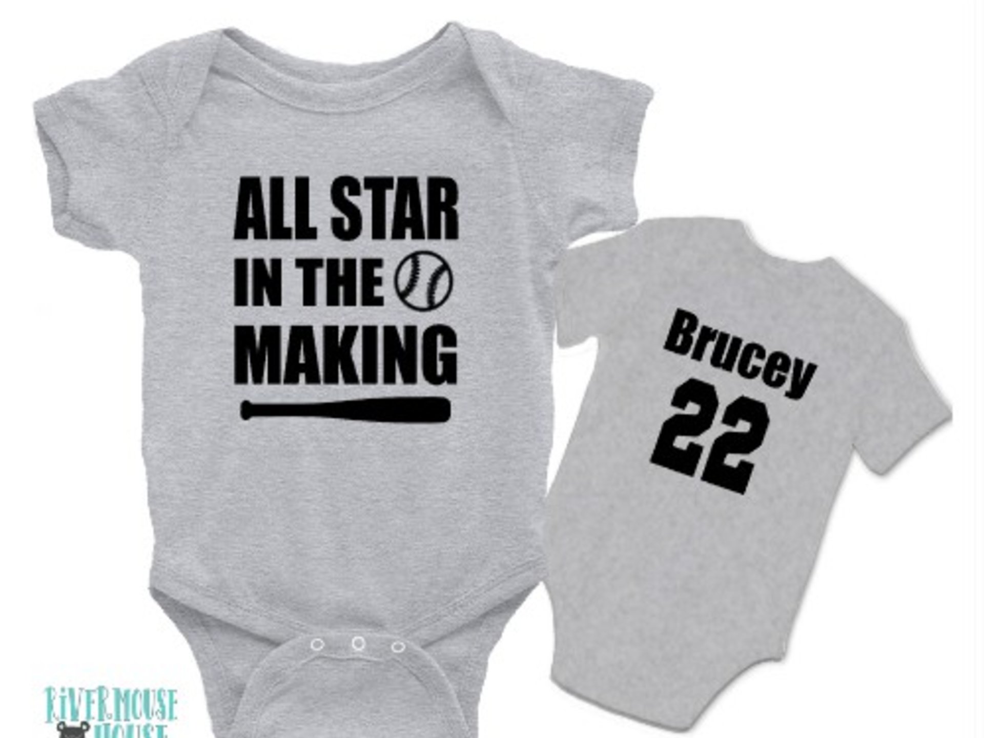 Personalised Sports Jersey Baby Bodysuit, Newest Fan Custom Name + Number Aussie Footy Romper