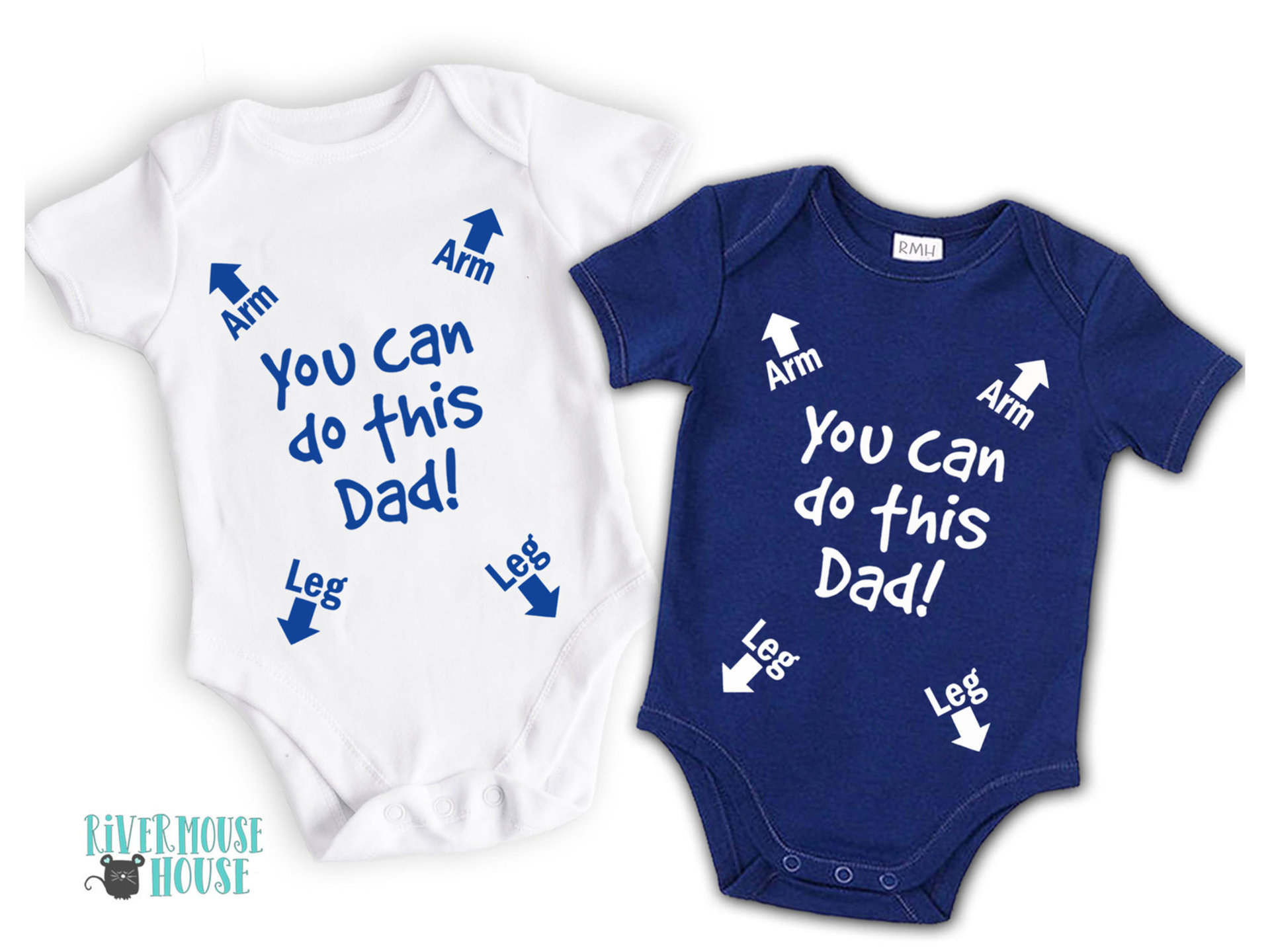 You can do this Dad funny baby bodysuit, pregnancy announcement