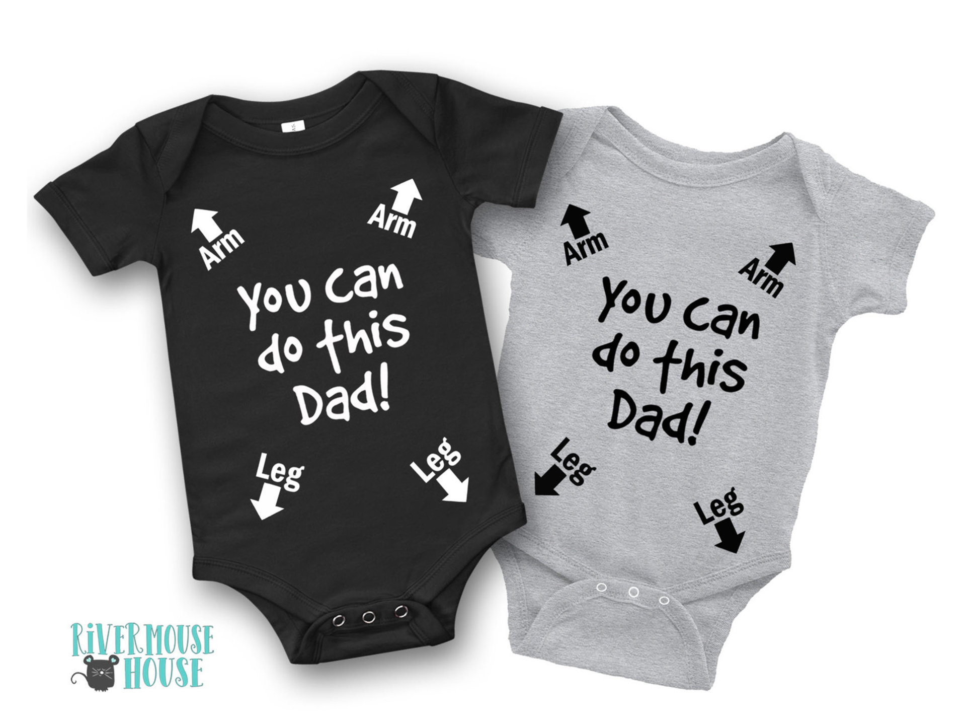 You can do this Dad funny baby bodysuit, pregnancy announcement