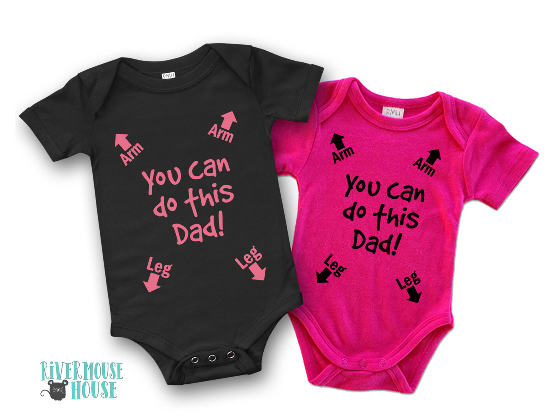 You can do this Dad funny baby bodysuit, pregnancy announcement