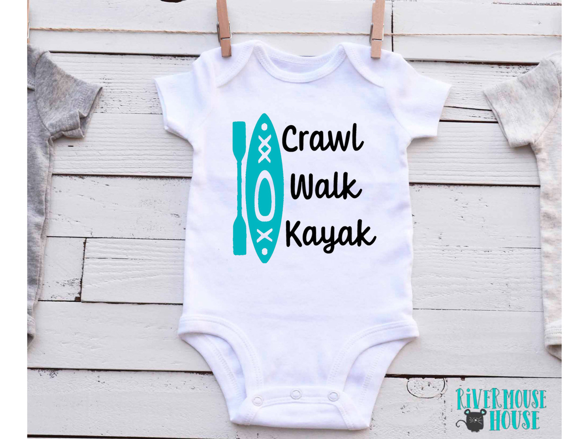 Crawl Walk Kayak Baby Bodysuit