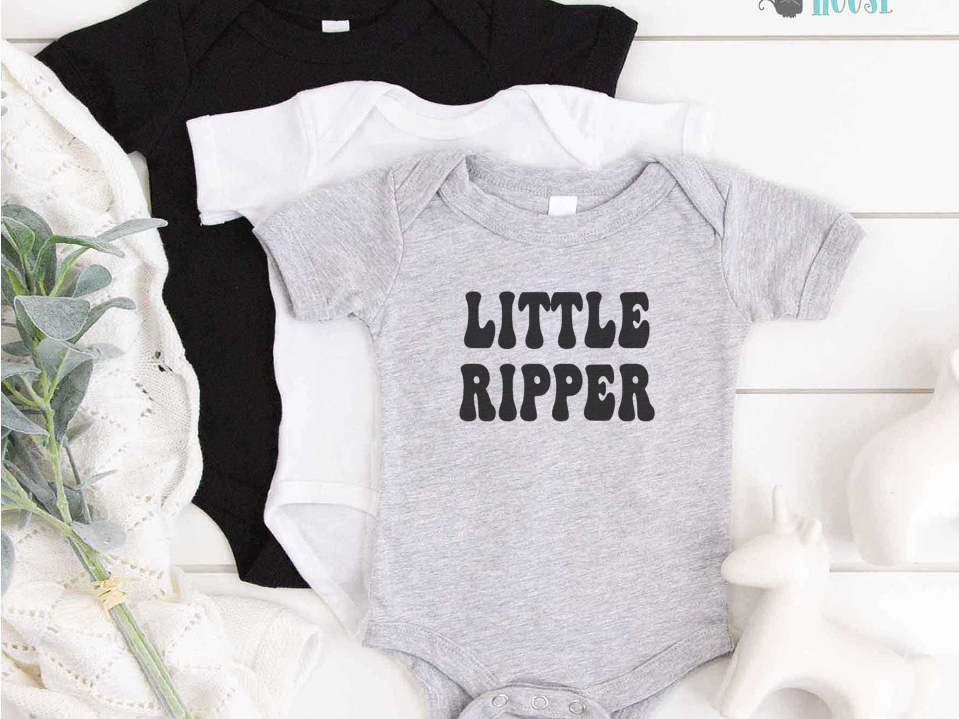 Little Ripper Aussie baby bodysuit, Australian slang retro romper, Size Newborn to toddler romper