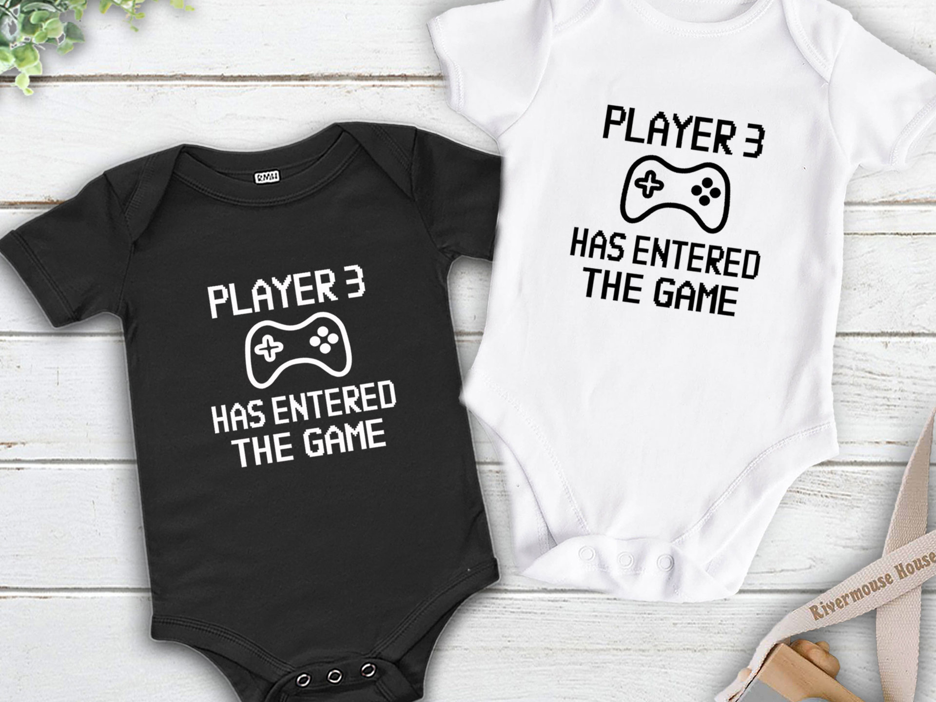 Gamer Baby Bodysuit, Player 3 has Entered the Game Pregnancy Announcement