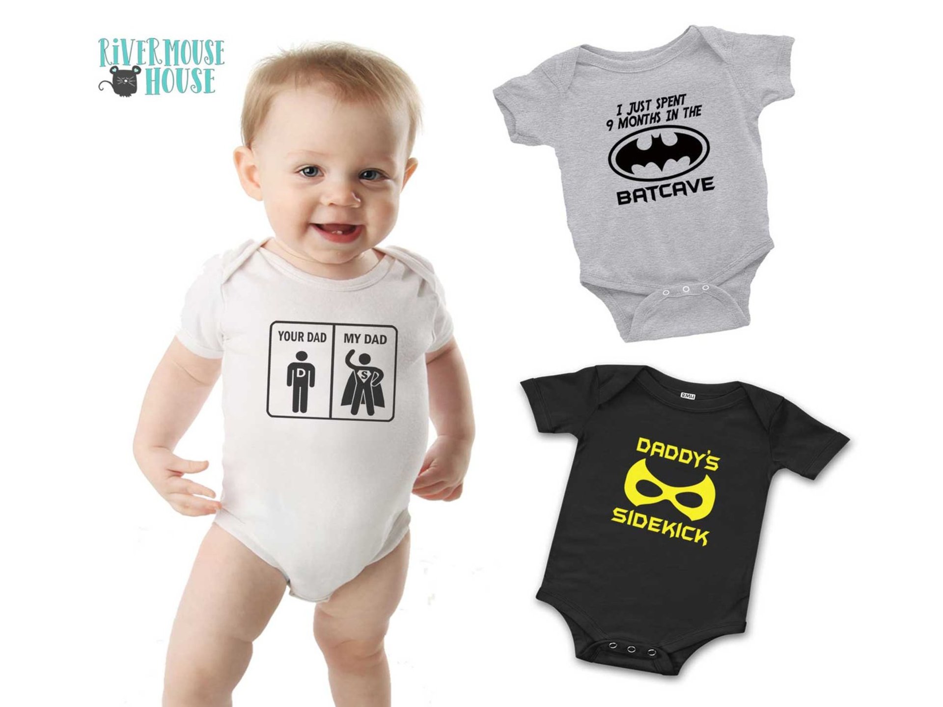 Your Dad - My Dad Funny Superhero Baby Bodysuit