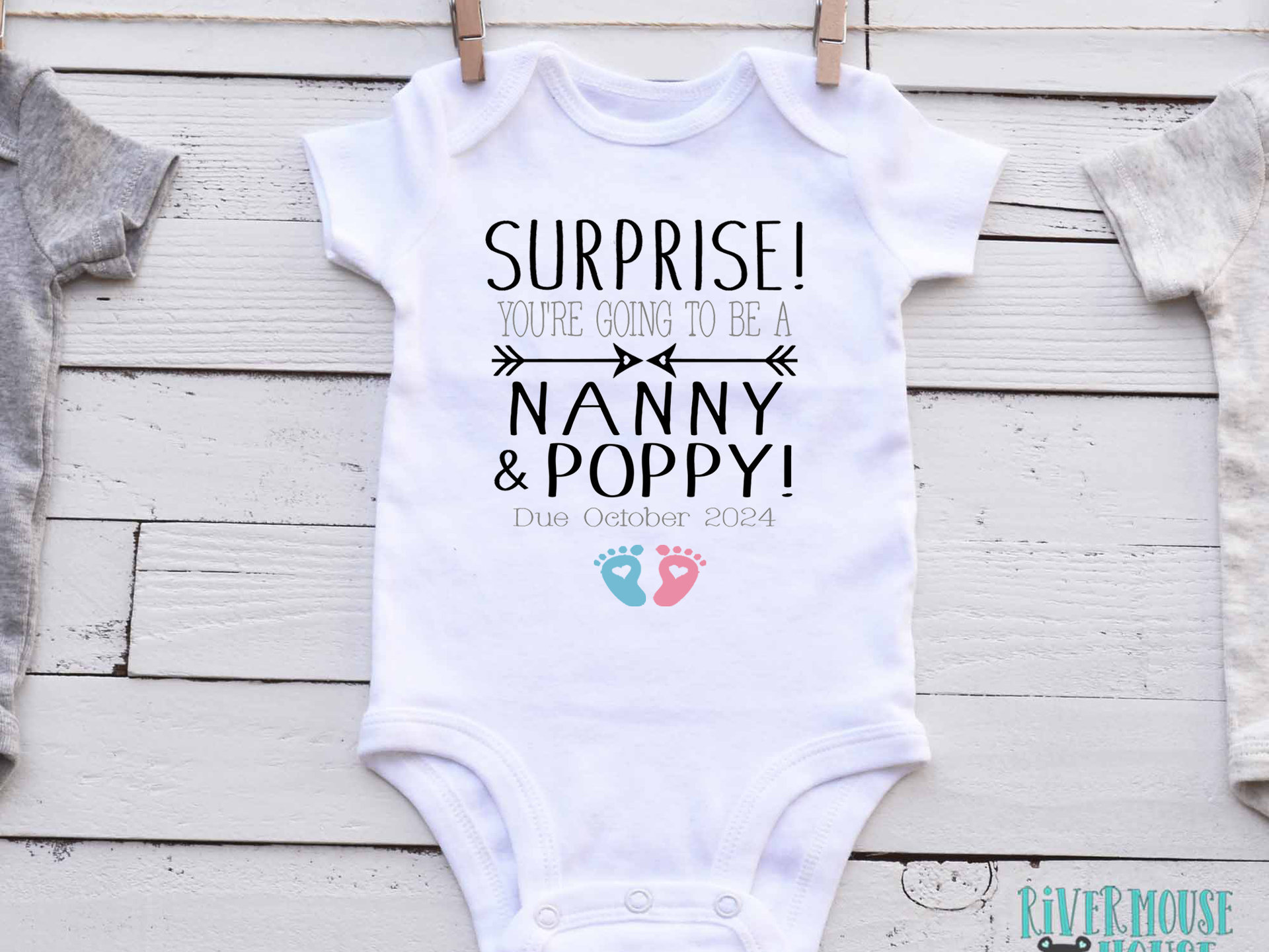 Surprise baby pregnancy announcement custom personalised to suit your family & loved ones