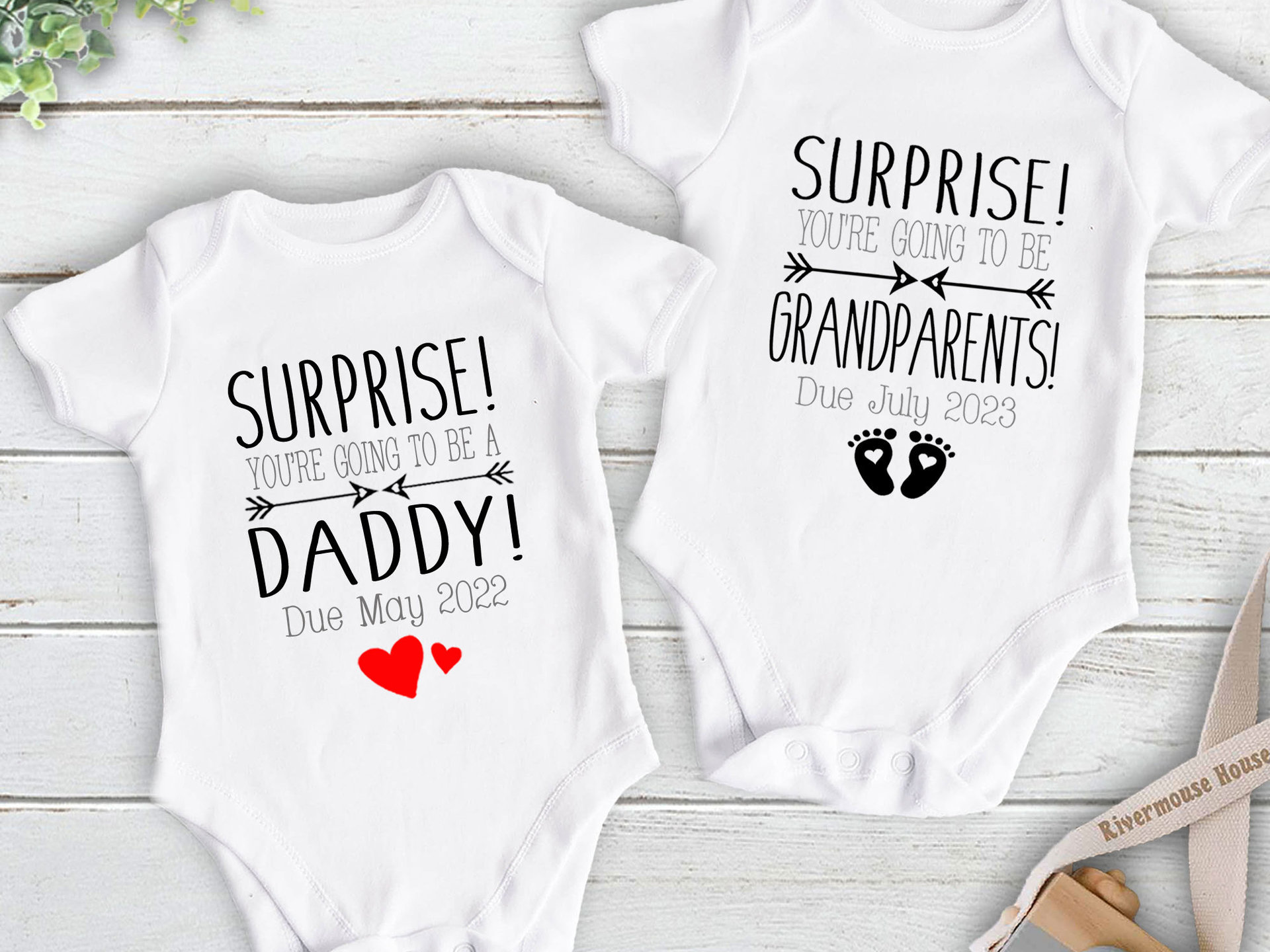 Surprise baby pregnancy announcement custom personalised to suit your family & loved ones