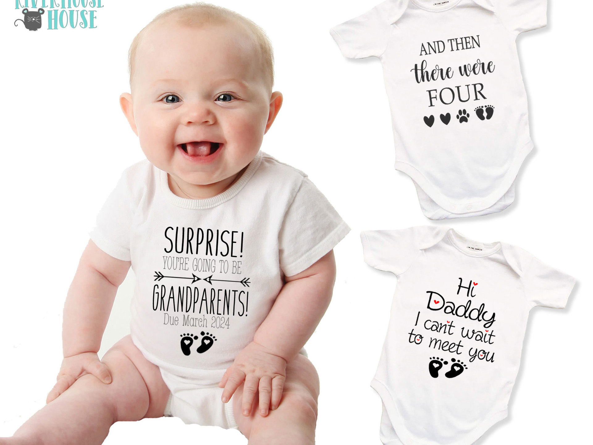 Surprise baby pregnancy announcement custom personalised to suit your family & loved ones