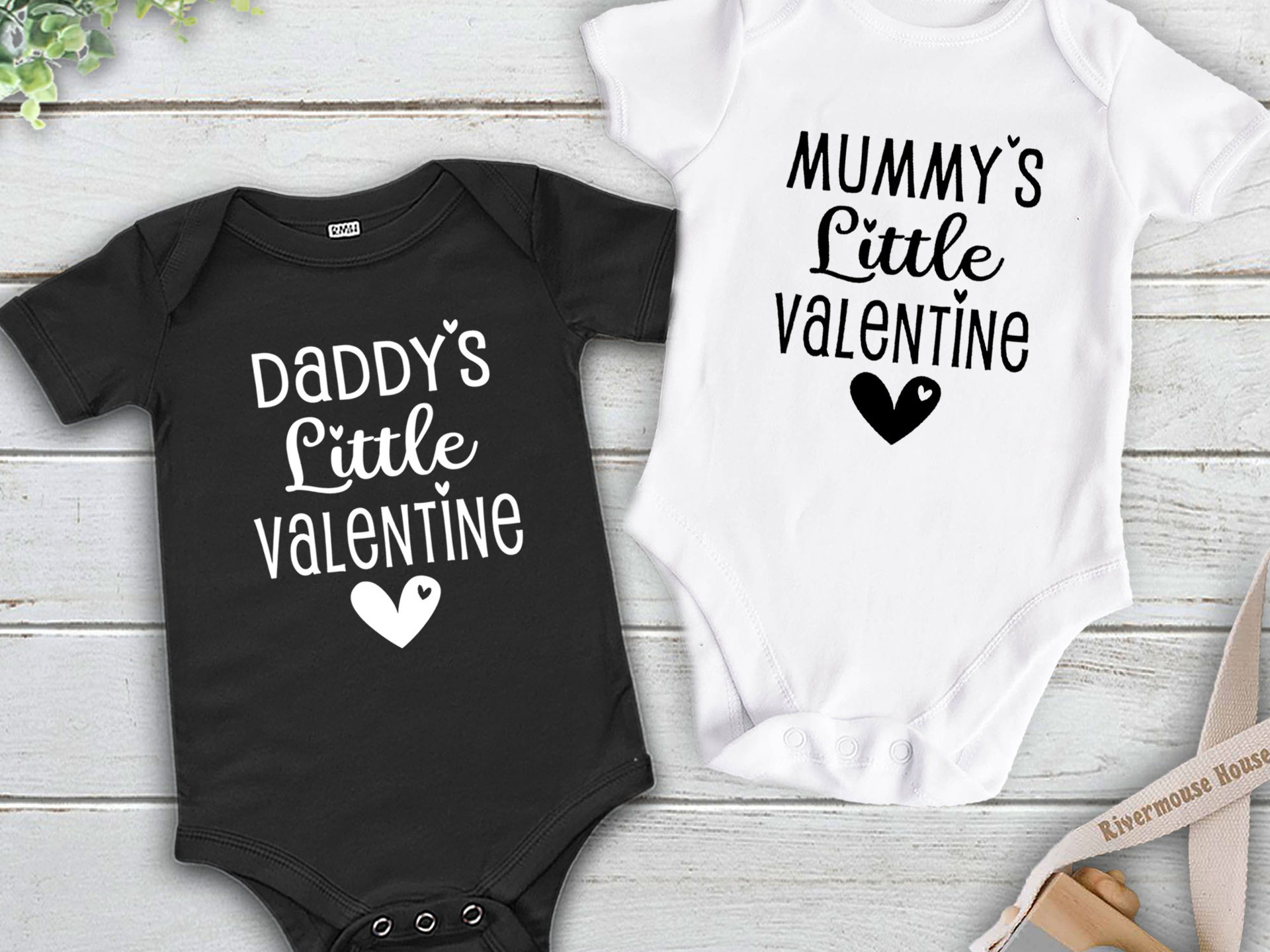 Little Valentine Personalised Baby Bodysuit, Customised for Daddy, Mummy, Aunty, Nanna etc