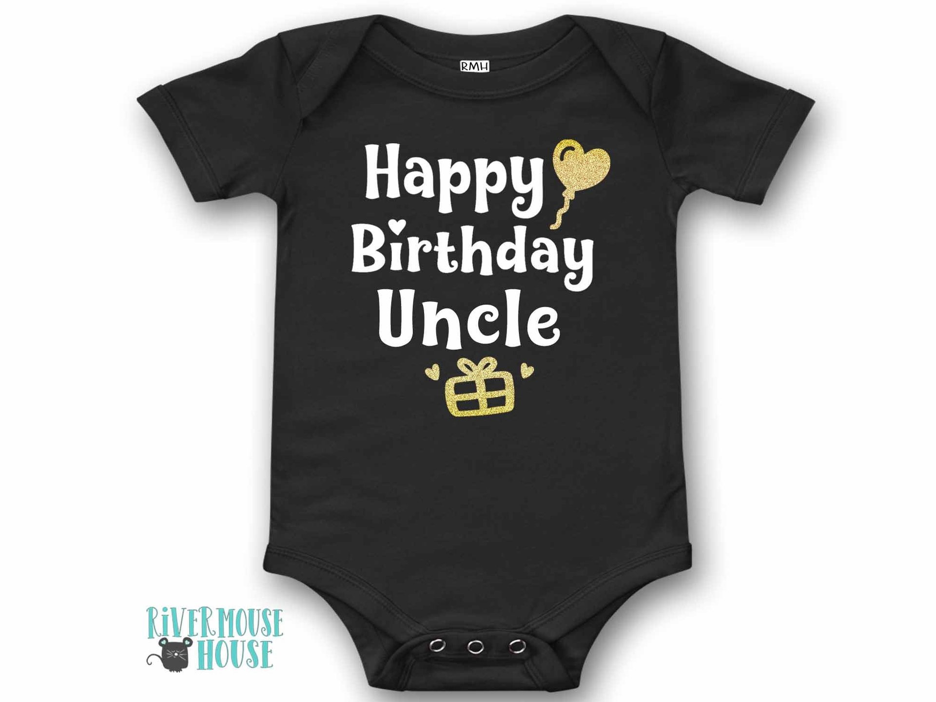 Happy Birthday personalised name baby bodysuit