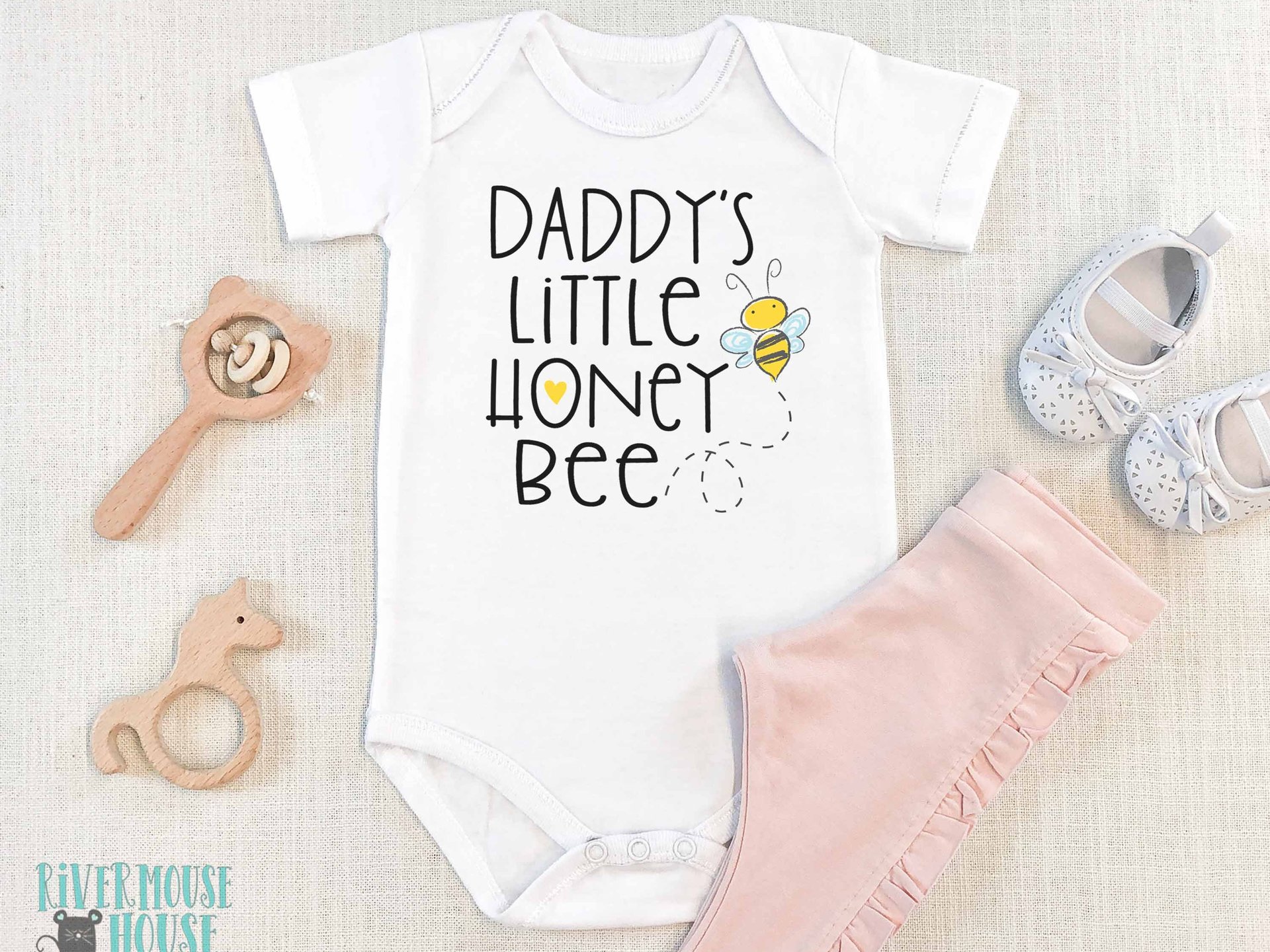 Mummy and Daddy's Little Honey Bee Baby Bodysuit
