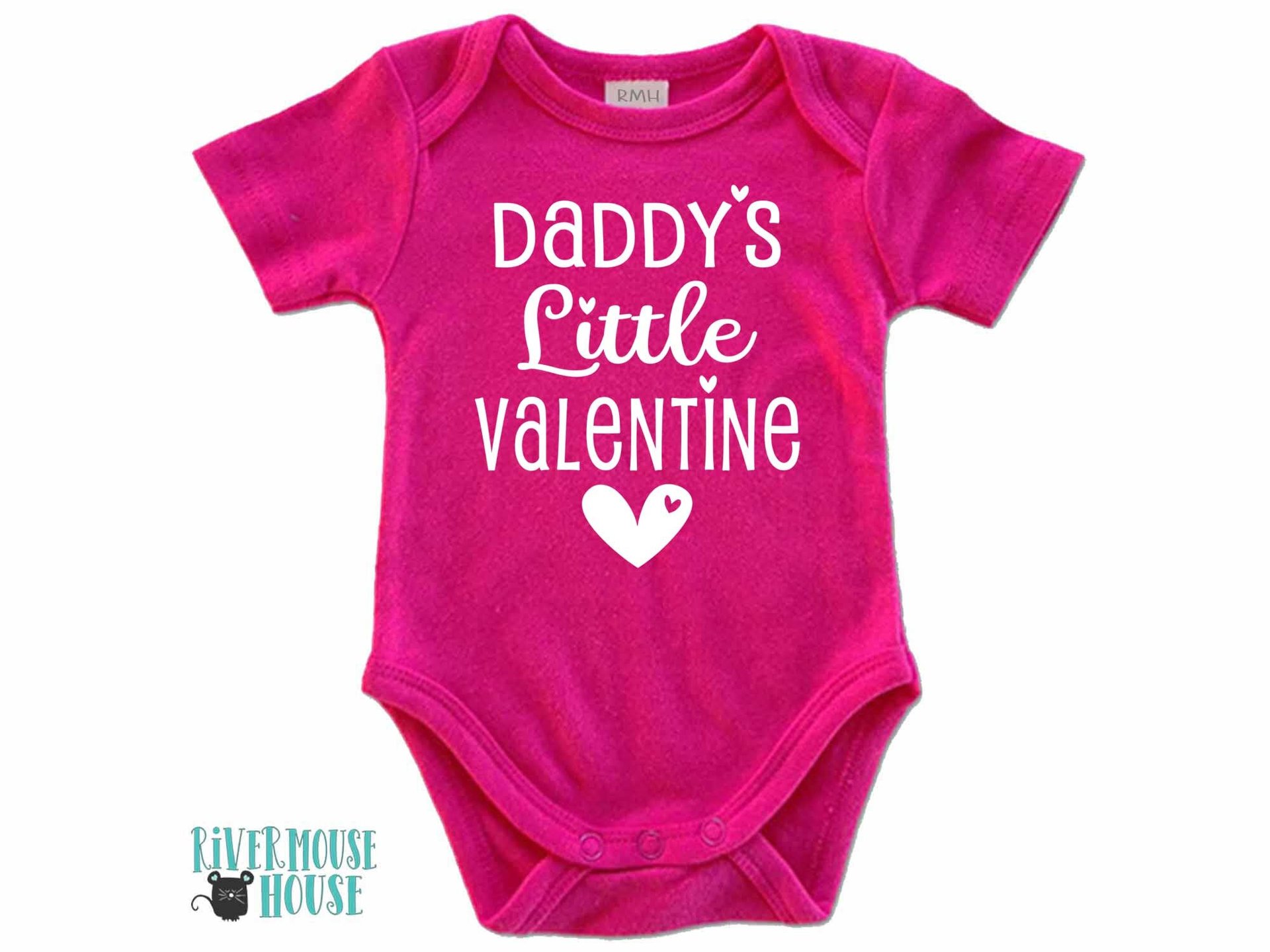 Little Valentine Personalised Baby Bodysuit, Customised for Daddy, Mummy, Aunty, Nanna etc