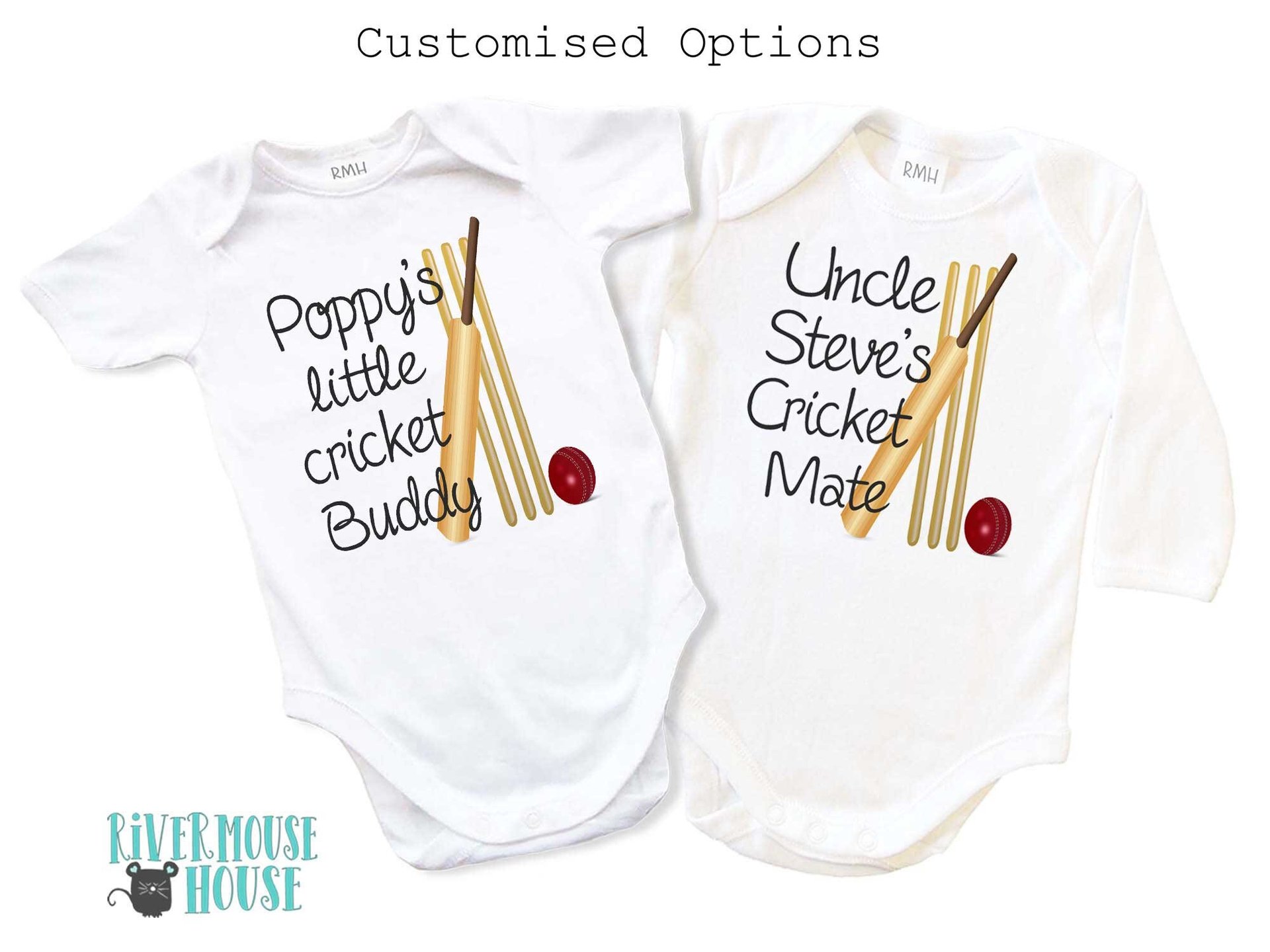 Australian Cricket Baby Bodysuit, Mummy + Daddy's Little Cricket Mate