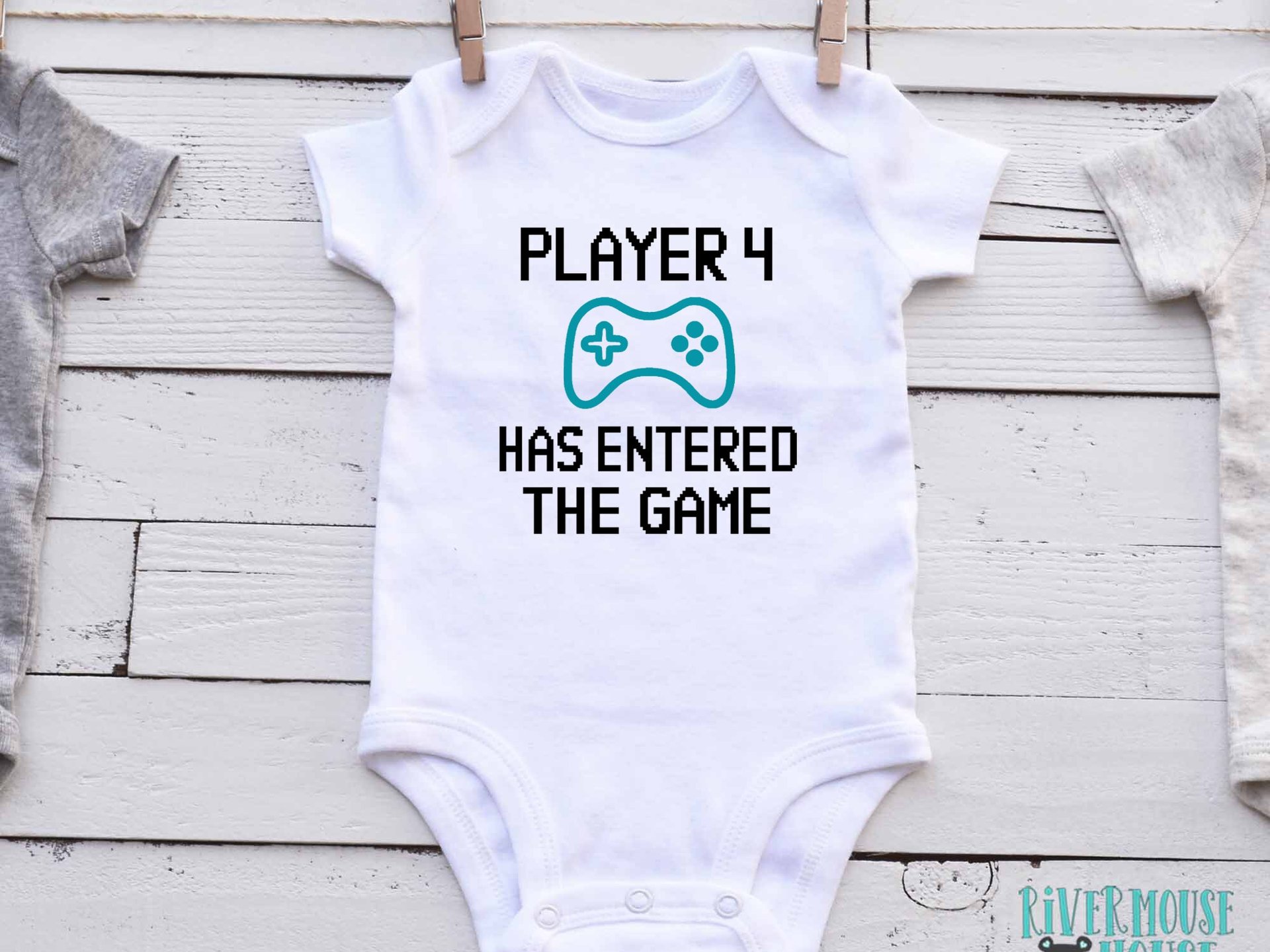 Gamer Baby Bodysuit, Player 3 has Entered the Game Pregnancy Announcement