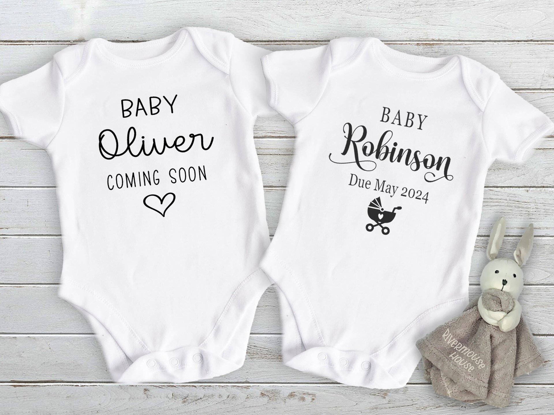 Personalised Pregnancy & Birth Announcement, Create Your Own Baby Reveal Onesie