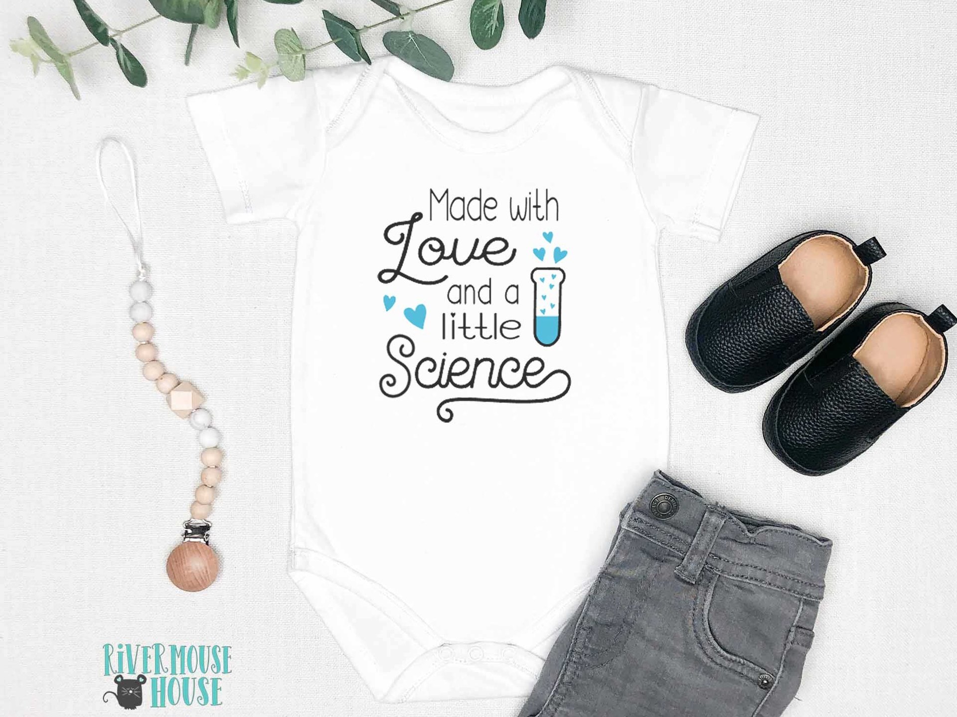IVF Baby Bodysuit, Made with Love and a Little Science, Miracle Pregnancy & Birth Announcement