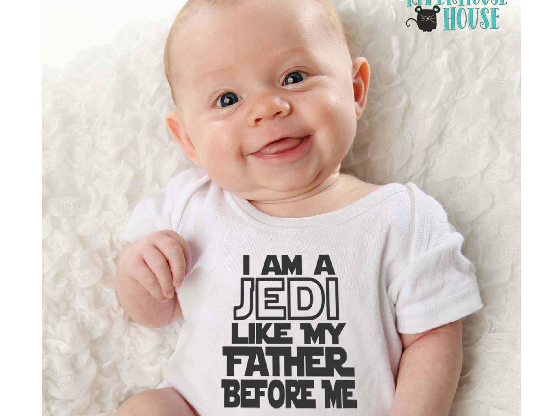 I Am a Jedi Like My Father Before Me Star Wars Baby Bodysuit