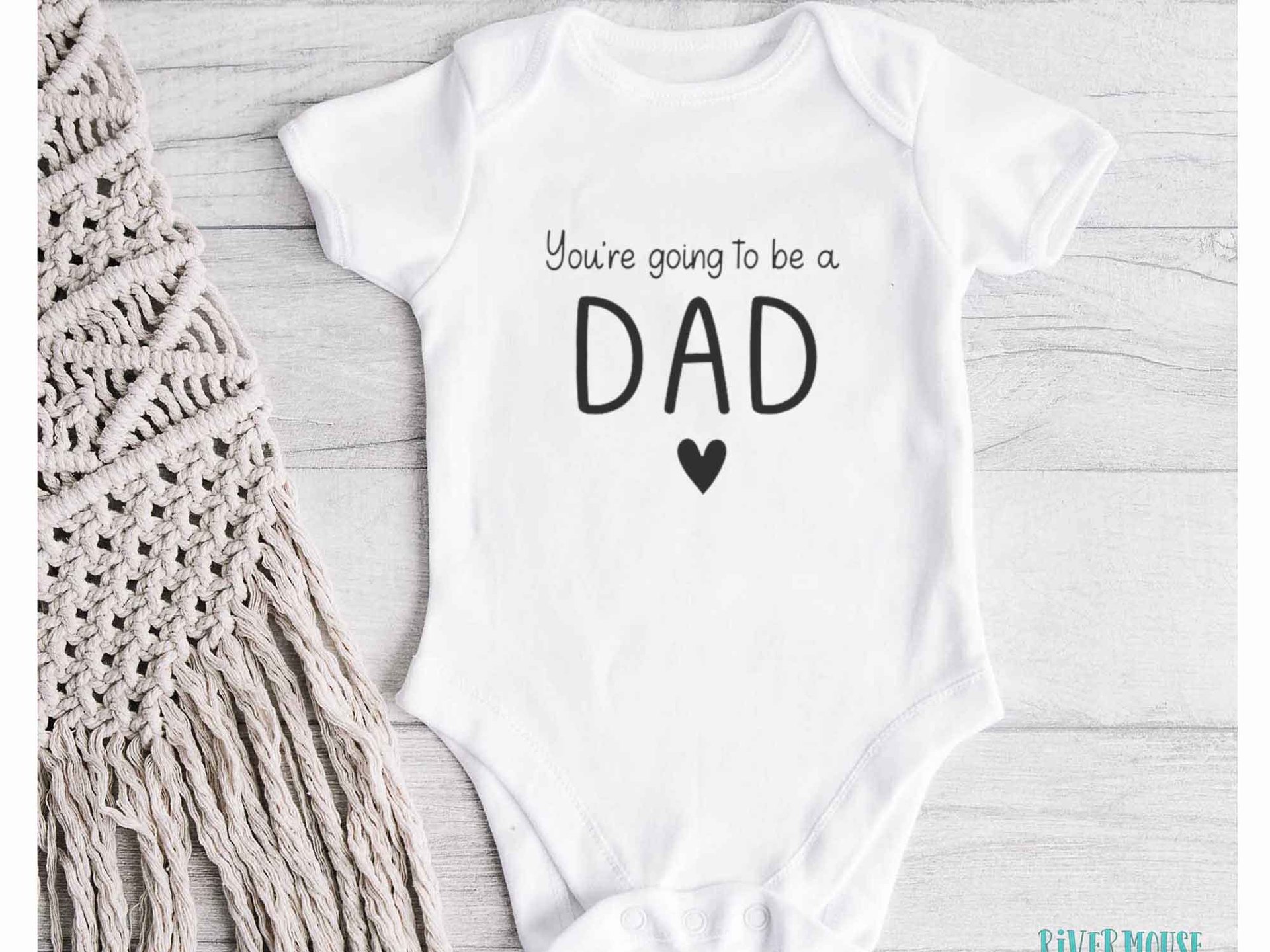 You're going to be a Daddy personalised pregnancy announcement baby bodysuit, Custom reveal for Dad, Grandparents, Aunties, Uncles & family
