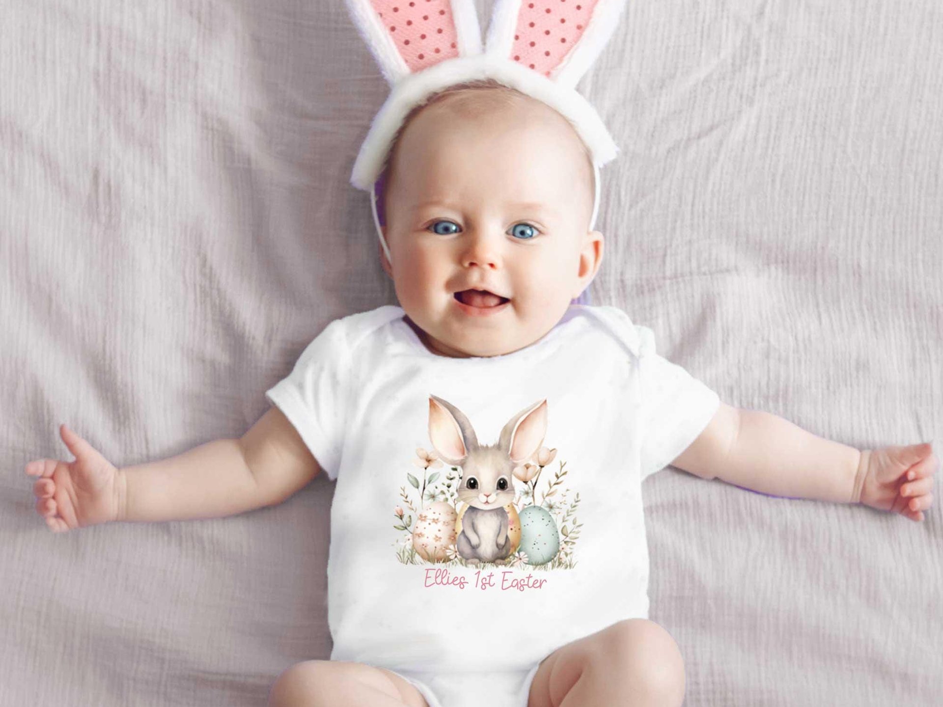 Australian bilby first Easter baby bodysuit, Personalised little Aussie animal romper