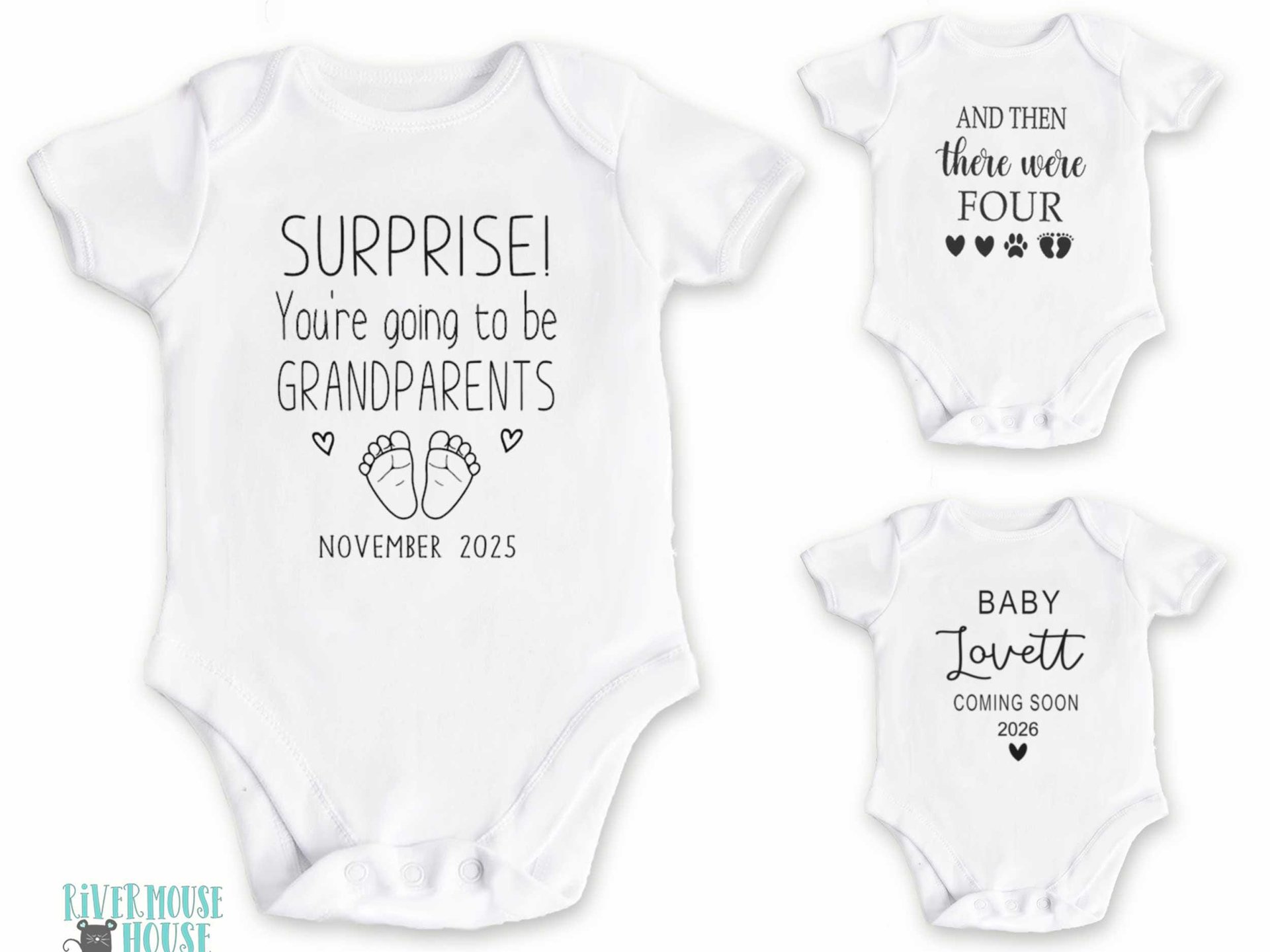Surprise baby pregnancy announcement, Personalised reveal for Grandparents, Daddy, Aunty, Uncle & family