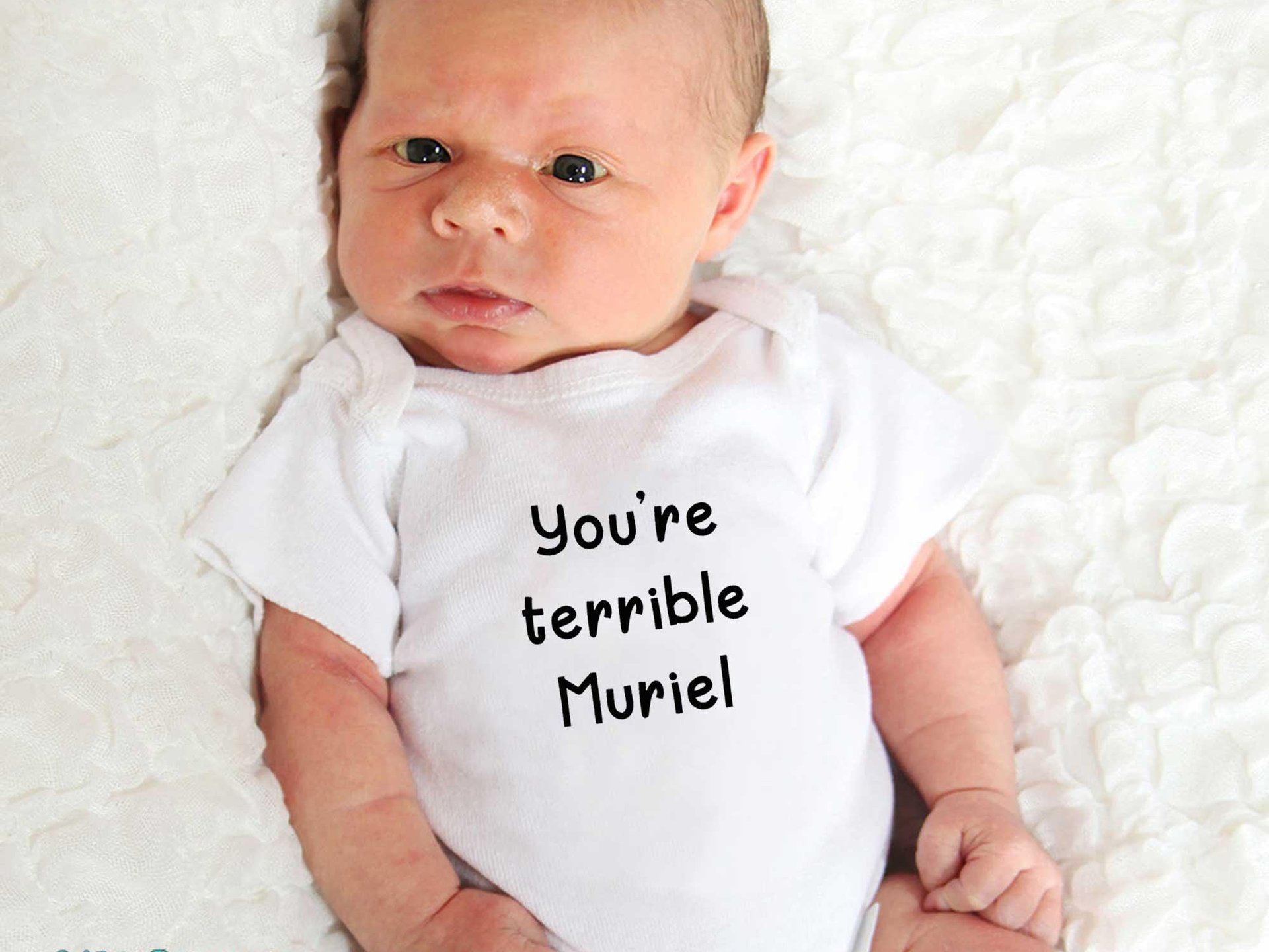 Muriel's Wedding funny baby bodysuit - You're terrible Muriel