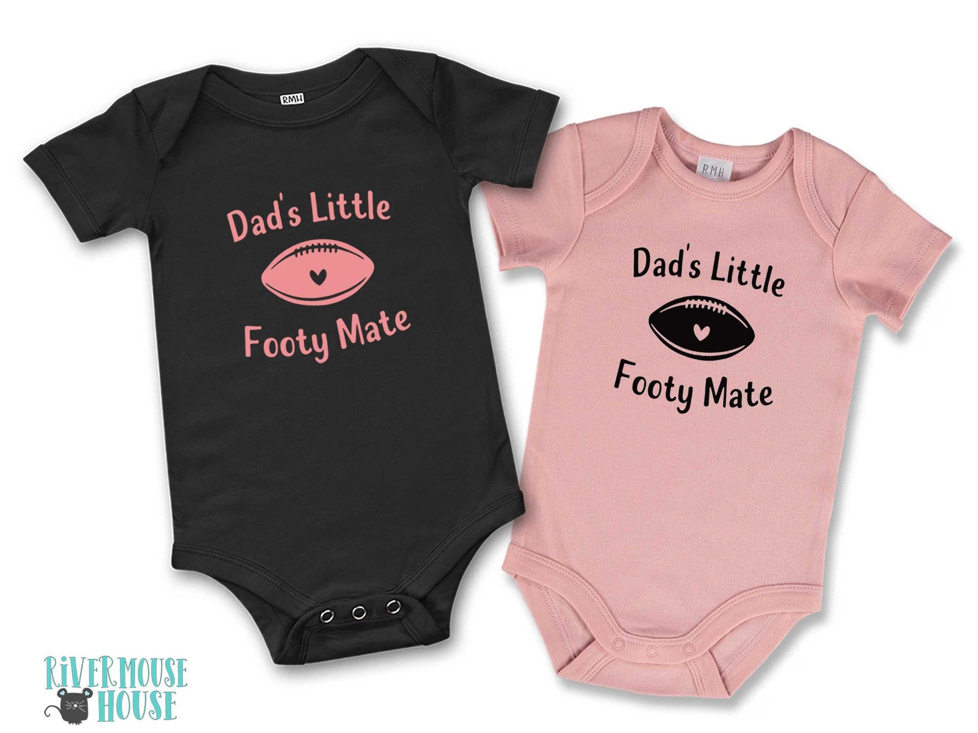 Aussie Football Baby Bodysuit, Dad's Little Footy Mate, Custom Rugby Gift